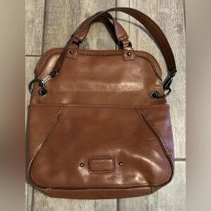 Nine West Tan Leather Satchel